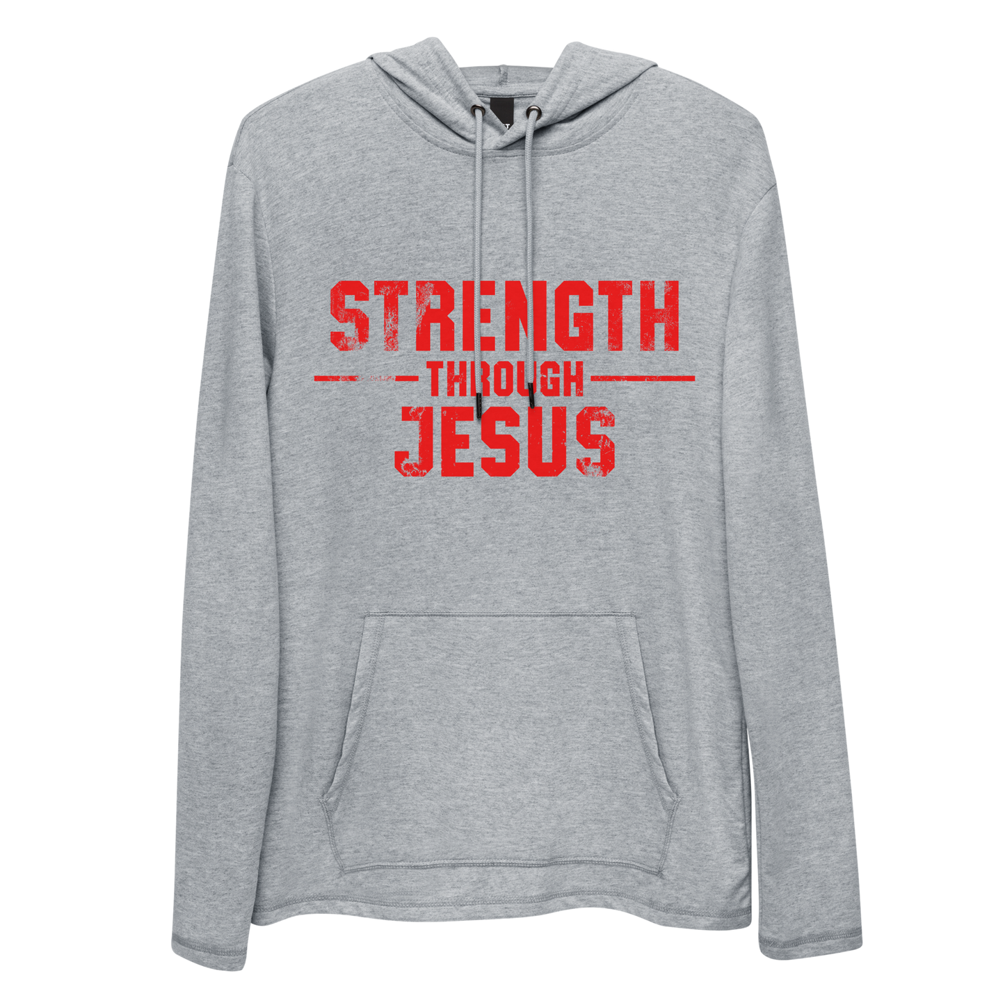 Unisex Core Light Hoodie - Red Text