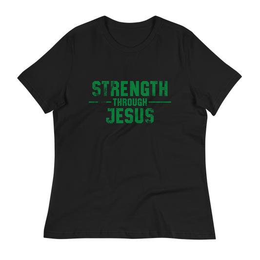 Women's Core Relaxed T-Shirt - Green Text