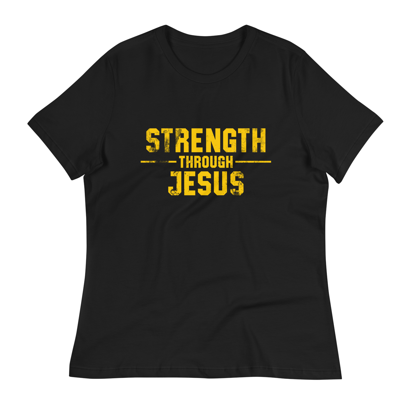 Women's Core Relaxed T-Shirt - Yellow Text